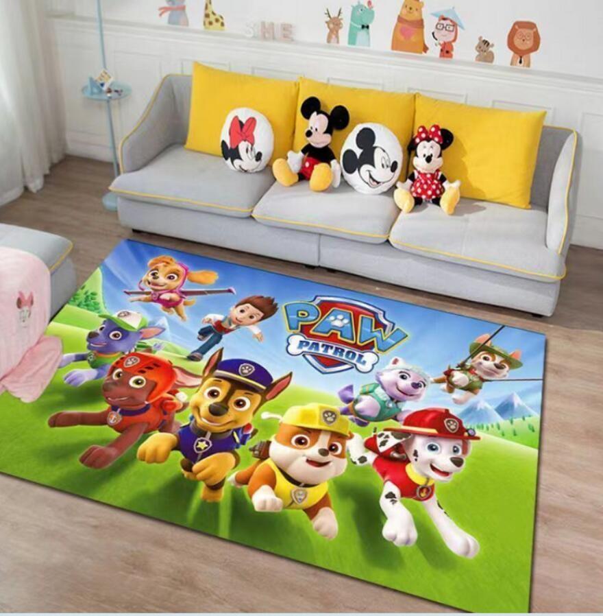 Kids 3D Paw Patrol Doormat Baby Boys Bedroom Carpet Anti-Slip Rug Floor Mat Gift