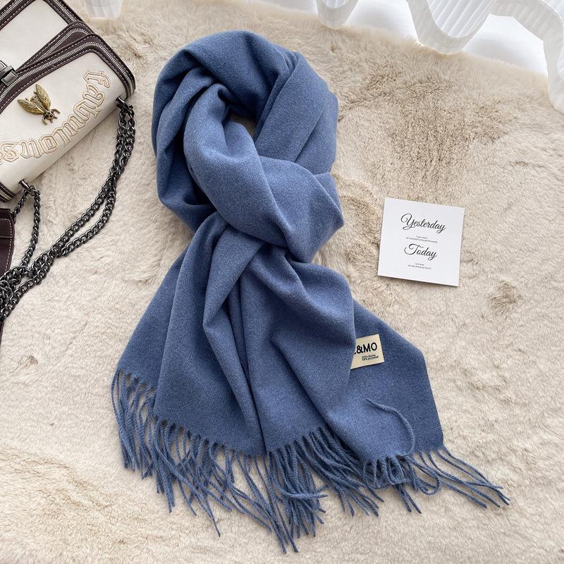 2024 Soft Imitation Cashmere Scarf: Women's Autumn-Winter Korean Style Warm Neck Warmer - Couple's Cold Protection Long Shawl.