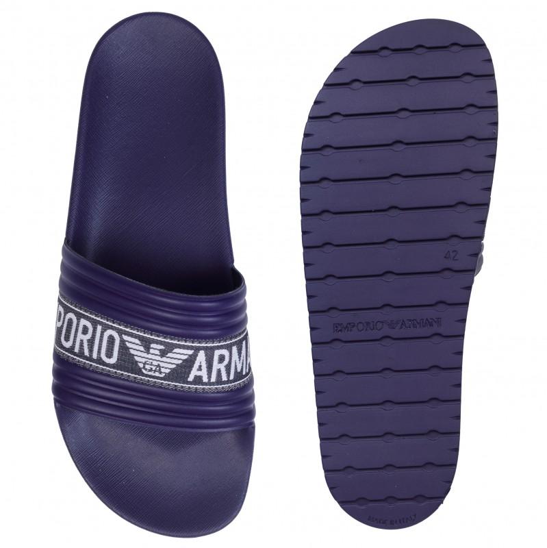 Emporio Armani Herren Marineblaue Badeschuhe Neu - Größe: 43
