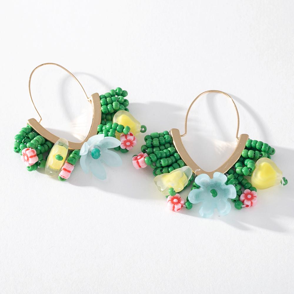 Pinkdudu 5 farbe V Form Acryl Ohrringe Elegante Temperament Cartoon Geometrische Ohrring für Frauen Schmuck PD1439