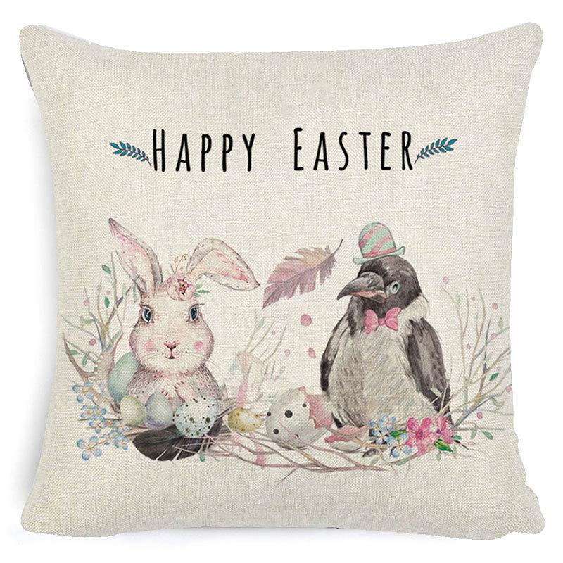 Pillowcase Easter Pillowcase Cartoon Truck Garland Rabbit Egg Animal Plaid