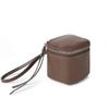 Borsa da Trucco in Pelle Retrò Custodia per Rossetti e Monete Borsa da Viaggio Portatile Secchiello portaoggetti Portamonete Rotondo Mini Personalizzato