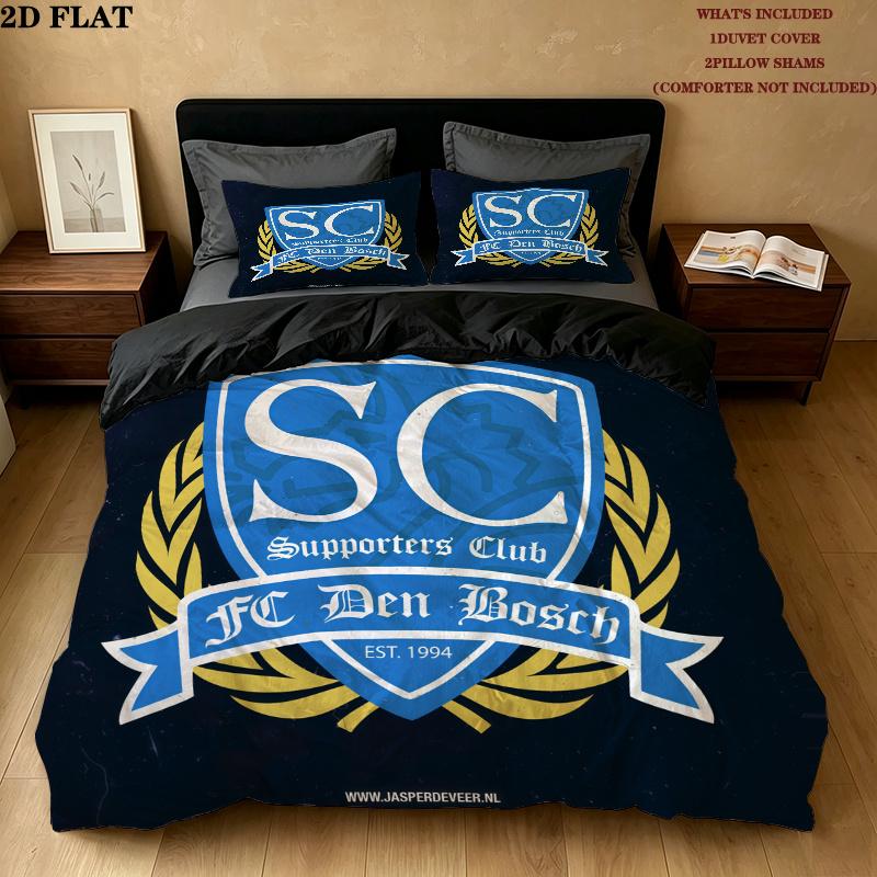 Fc Den Bosch Bedding Quilt Set Quilt Cover Pillowcase Home Decoration Birthday Gift (1 * duvet cover + 2 * pillowcase, without core)