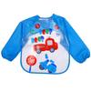 0-3 Years Baby Waterproof Anti-dirty Bib Long Sleeve Art Painting Apron Strap Smock Soft Feeding Bib Cartoon Kindergarten Gown