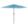 Blue Sun Umbrella with Steel Pole 300 X 200 X 250 Cm