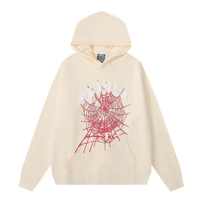Unisex Loose Fit Two Piece Tracksuit Long Sleeve Hoodie Elastic Waist Sweatpants Spider Rhinestone Print Streetwear Matching Outfit Set