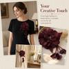 Multi-Layer 3D Petal Tassel Applique Flower DIY Craft Embellishment  Hair Accessories