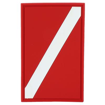 Patch Bandiera Immersioni Subacquee PVC da Esterno Diver Down Distintivo Zaino Accessorio Sostitutivo