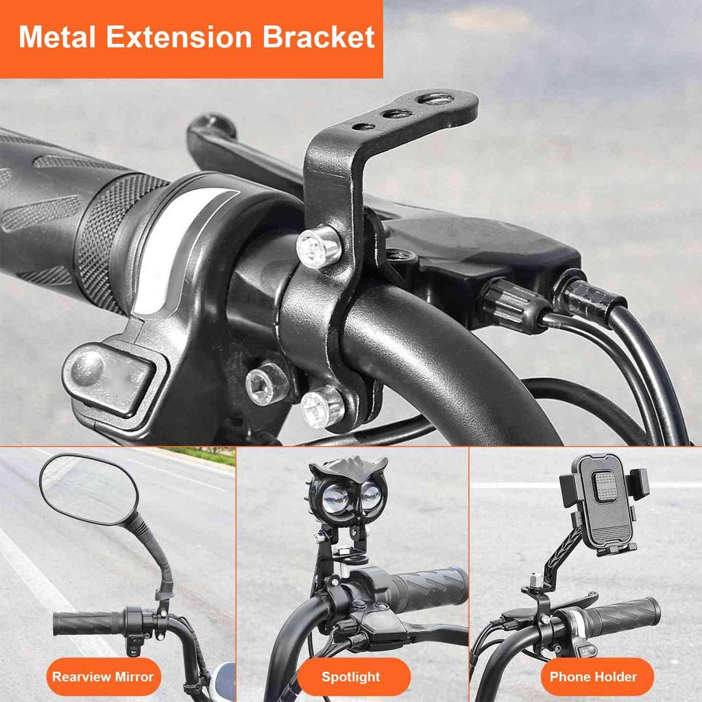 Motorcycle Mirror Bracket Motorcycle Handlebar Extension Motorbike Spotlight Bracket for Headlight Phone Navigation Scooter Dirt