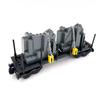 Creative Small Building Blocks German Freight Train Carriages Set - Stone/Coal/Low-bed Cars DIY Toy