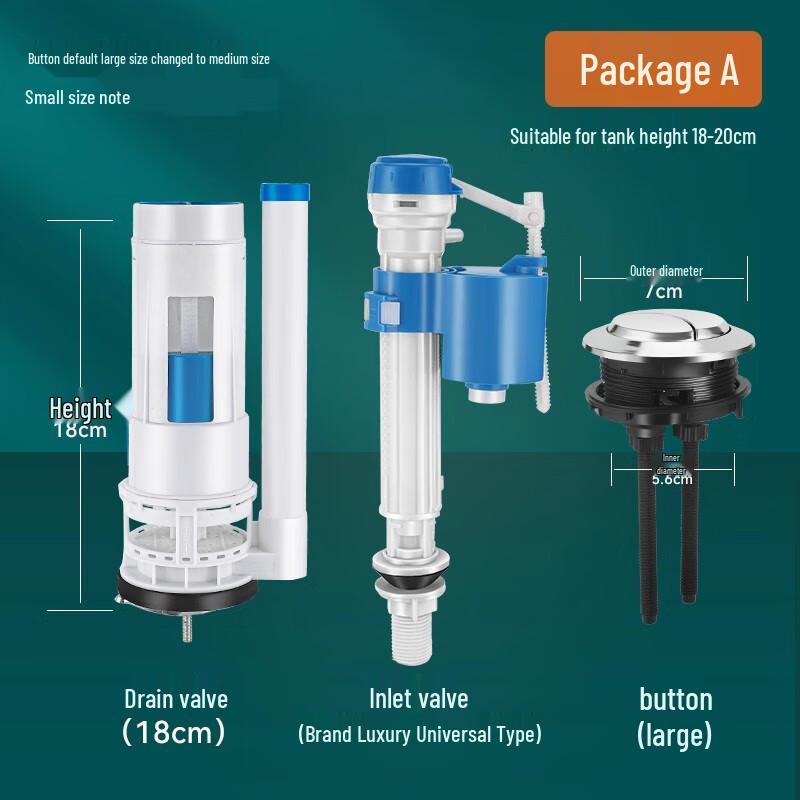 Meipai Universal Toilet Fill & Flush Valve Kit