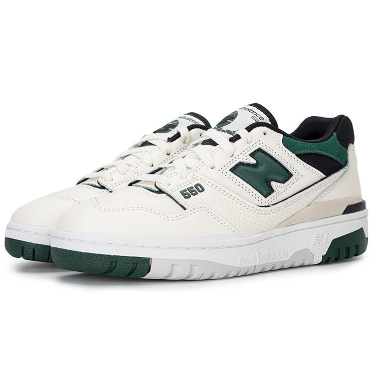 New Balance 550 Sea Salt Pine Green Unisex Sneakers Biały Czarny BB550VTC