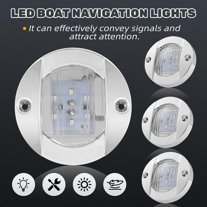 4Pcs 12V LED Marine Boat Interior Light Courtesy Light Cabin Deck Walkway Stern Light  for Camper Van Caravan Motorhome Boat RV