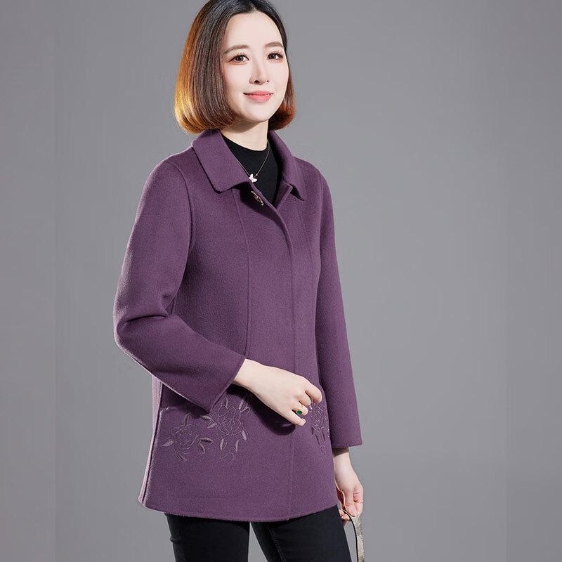 Women's Autumn/Winter 100% Wool Double-Sided Short Coat