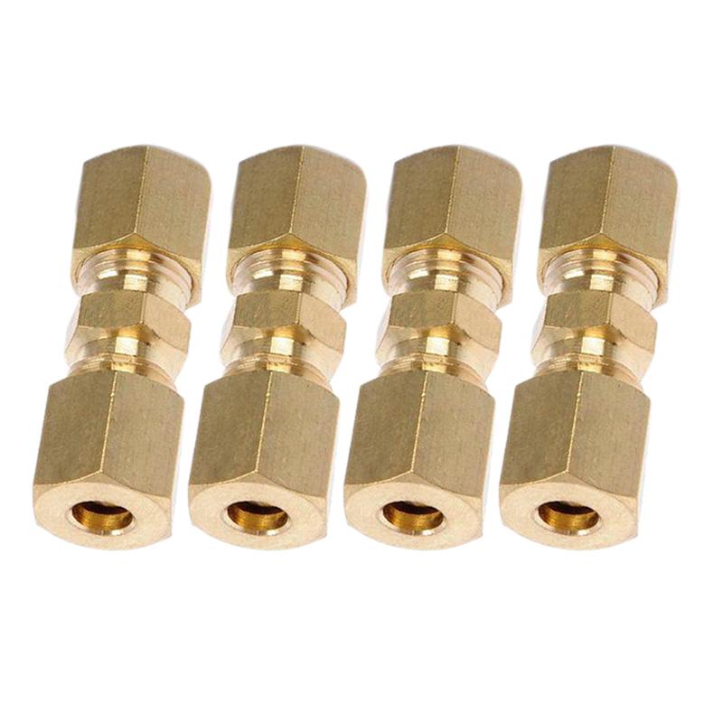 Universal Auto Brake Hose Brass Fittings 3/16" Export Brake Lines Pipe Union Fittings Straight Brass Connector Car Accessories