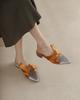 Fashion 2024 Summer Women Shoes Pointed Toe Low Heel Slippers Fashion Shoes for Women Casual Mules for Women Butterfly-knot Lady Shoes