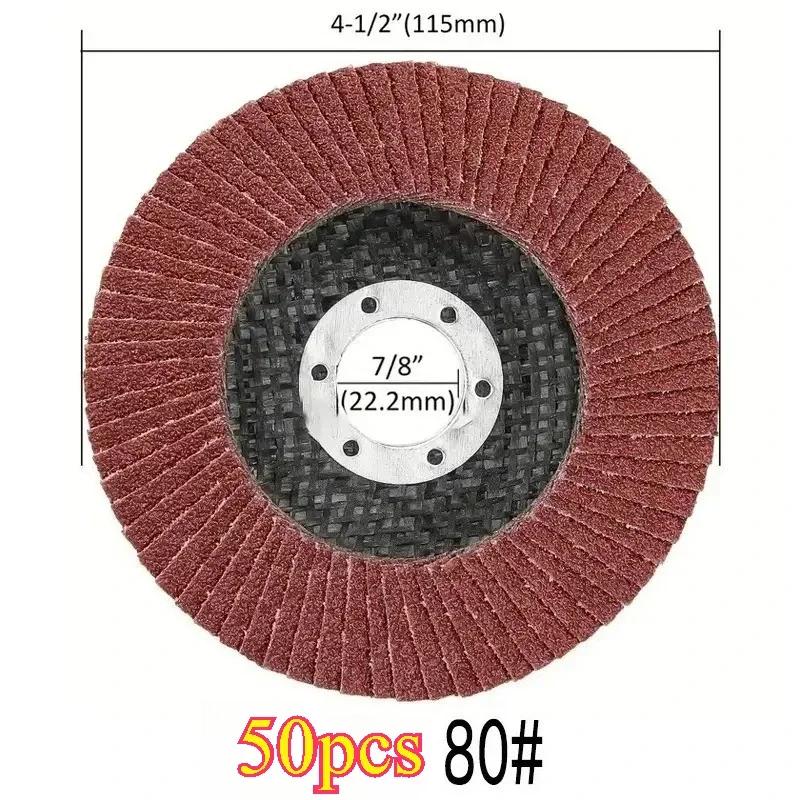 1-5 Stück 4,5 Zoll Schleifscheiben mit Lamellen 40-120 Körnung Schleifscheiben 4 1/2 Sortierte Schleifscheiben Aluminiumoxid Schleifmittel Schleifen