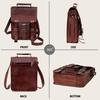 Leather Messenger Bag Men Women Shoulder Bag Cross Body College Bag for Women & Men Satchel Purse Compatible with iPad and Tablet Gift Bag