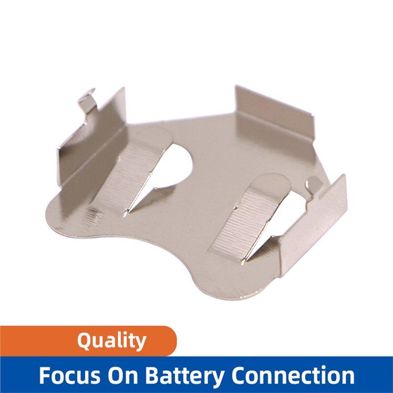 ABBP-Pounding CR2032 Coin Cell Retainer, Battery Holder In Nickel-Plated Phosphor Bronze