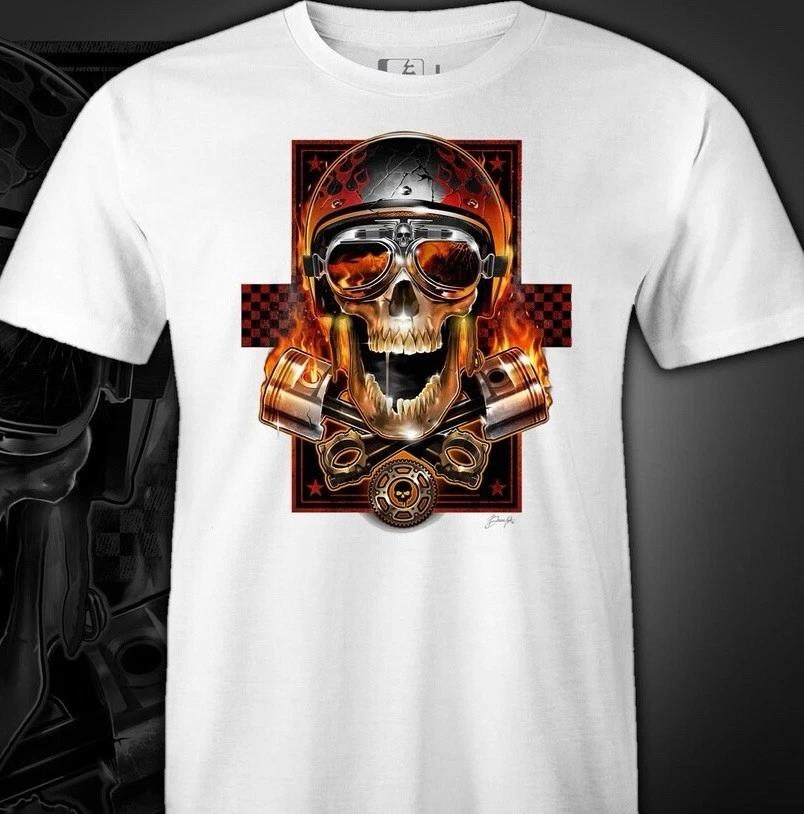 

Motorcycle Skull Inspired Graphic Men s T-Shirt Graphic Tee S-3XL 2XL