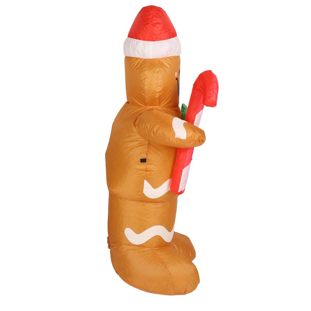 1.5m Height Christmas Inflatables Gingerbread Man with Candy Canes Blow Up Yard Decoration Snowman