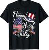 Happy 4th Of July Patriotic American Flag USA Men Women T-Shirt , Unisex Tees