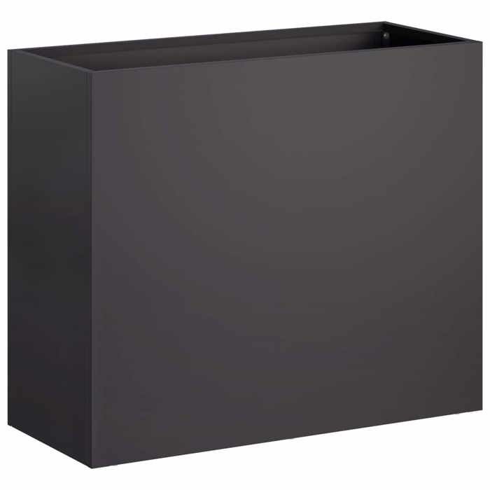 Jardinière / cache-pot - MAISON EXCLUSIVE - 50 x 20 x 40 cm - Acier laminé à froid - Noir - Résistante aux intempéries