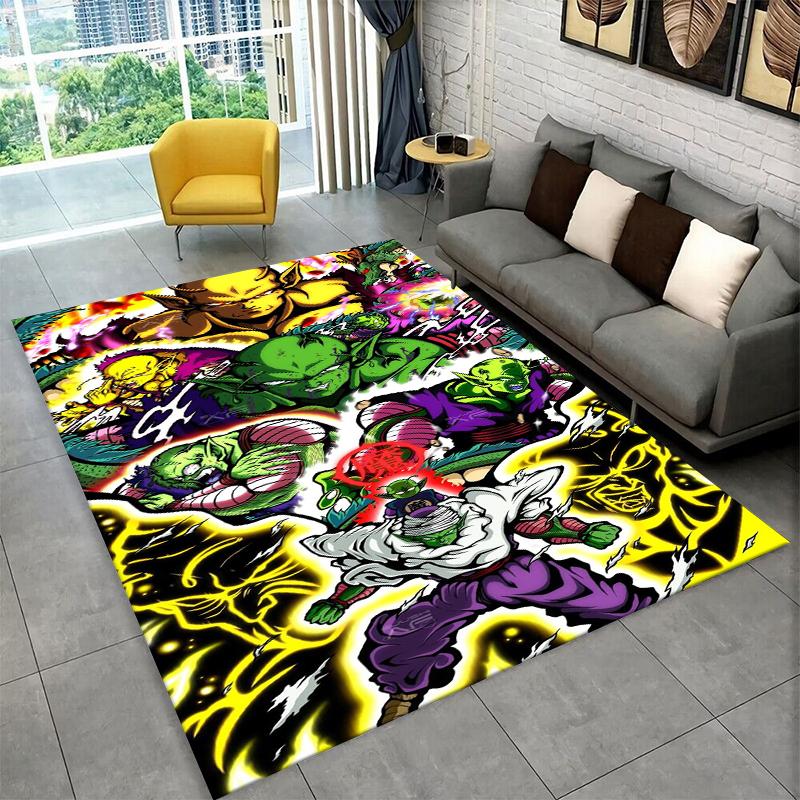 Kreskówkowy D-Dragon Ball Anime Gra Dywanik do Pokoju Zabaw Sypialni Salonu Sofa Wystrój Domu, Dywanik dla Dzieci Antypoślizgowa Mata Podłogowa