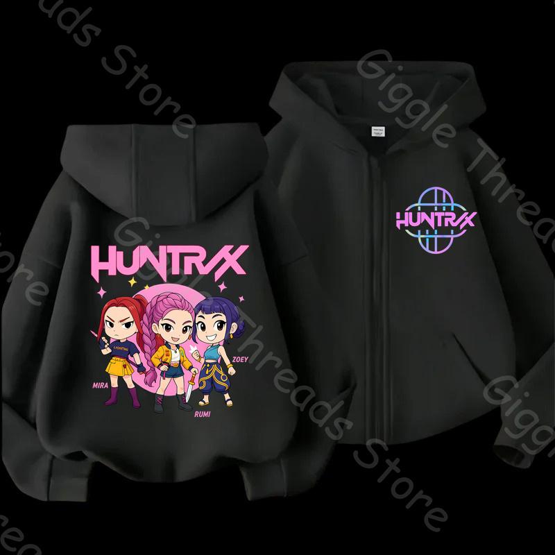 Fantastischer K-POP Dämonenjäger Kinder Zip-Up Hoodie 2025. Gemütliche Cartoon-Jacke für alle Kinder, Jungen und Mädchen. Weltweiter Favorit