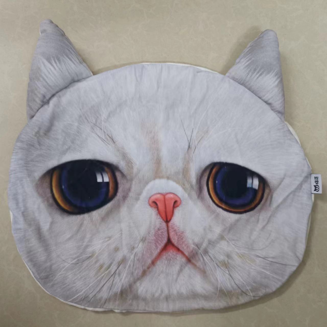 35x36 см 3D Милая подушка для сна в виде кошки, собаки, офиса, чехол для подушки, мультяшная плюшевая мягкая игрушка, детская кукла, моющаяся, для дома, дивана, автомобиля, чехол для подушки