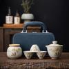 Retro Kiln Ceramic Travel Tea Set for Exhibitions and Team Building