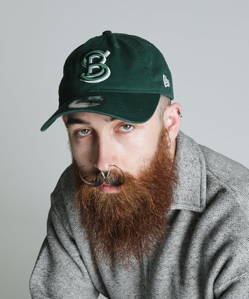 Schott×new era-cap/olive color New Era Heavy Twill Olive Green Retro Crown 9FIFTY Strapback