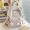Stylish Unisex School Backpack With Water-resistant Nylon Fabric And Air Cushion Straps
