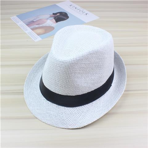 Trendy Fashion Versatile Sun Hat British Hat Women's Men's Straw Hat Top Hat Jazz Hat Play Couple Beach Hat