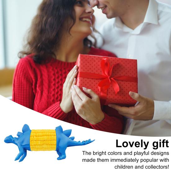 Dinosaur Corn Cob Holder Kids Adults Dino Shape Corn Holder Heavy Duty Plastic Decorative Corn Stick Fork Corn Lover Gift