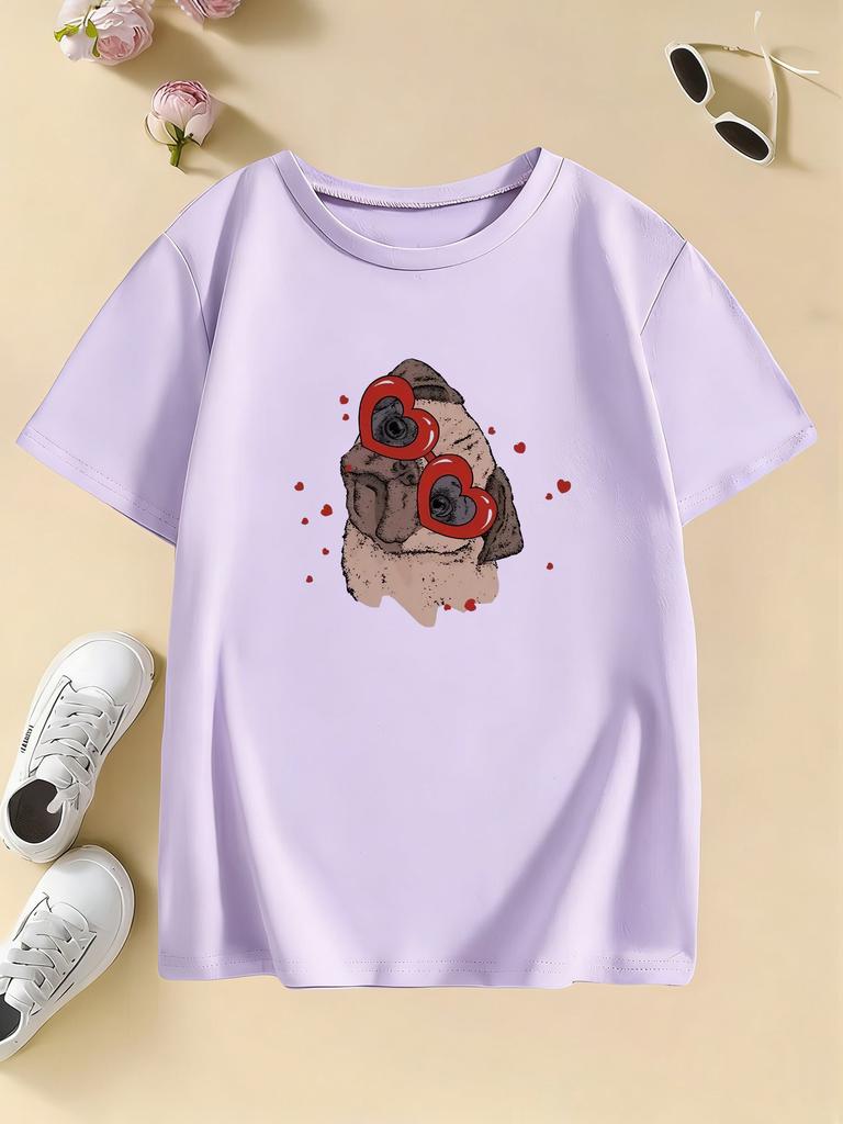 Hip Hop Meme Dog Design Printed T Shirts Animal Kids Children's T-shirt Boys Girls Summer Spring Casual Top Tee Shirt