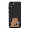 Cute Capybara Phone Case For Samsung Galaxy S26 Ultra S25 Plus S24 FE S23 S22 5G S21 S20 Cover Black Soft