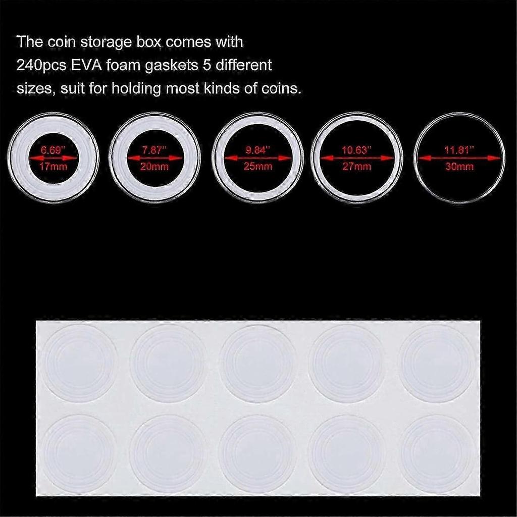240 Pieces 30mm Coin Capsules Coin Holders for Collectors