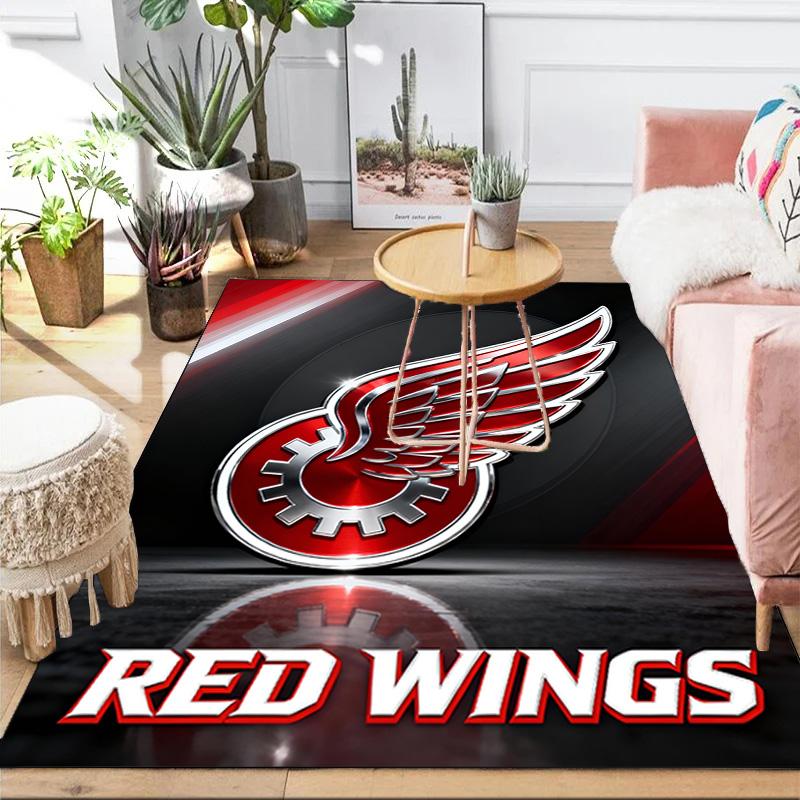 Detroit Red Wings Crest Area Rug Suitable for Indoor And Outdoor,Carpets for Kitchens, Homes, Offices, Living Rooms,Home Decor,Christmas Gift