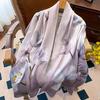 Luxury Brand 100% Real Silk Scarf Women Designer Shawls and Wraps Elegant Floral Print Pashmina Soft Long Scarves Femme Hijab