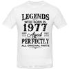 Vintage 1977 Funny Oversized T-shirt Boyfriend Men's Clothing Husband Fashion Cotton Tshirt Streetwear Summer Fitness T Shirt