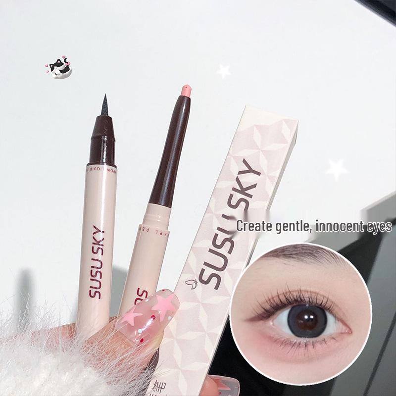 SUSU SKY Dual-Headed Highlight & Outline Aegyo Sal Pen - Glitter Eyeliner & Shadow