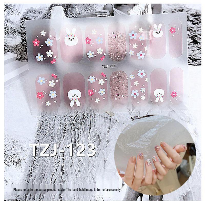 5D Gradient Retro Wearable Nail Art Stickers with Removable Adhesive