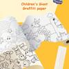 Children's Drawing Roll Sticky Color Filling Paper Roll For Kids Painting Graffiti Coloring Y1C5