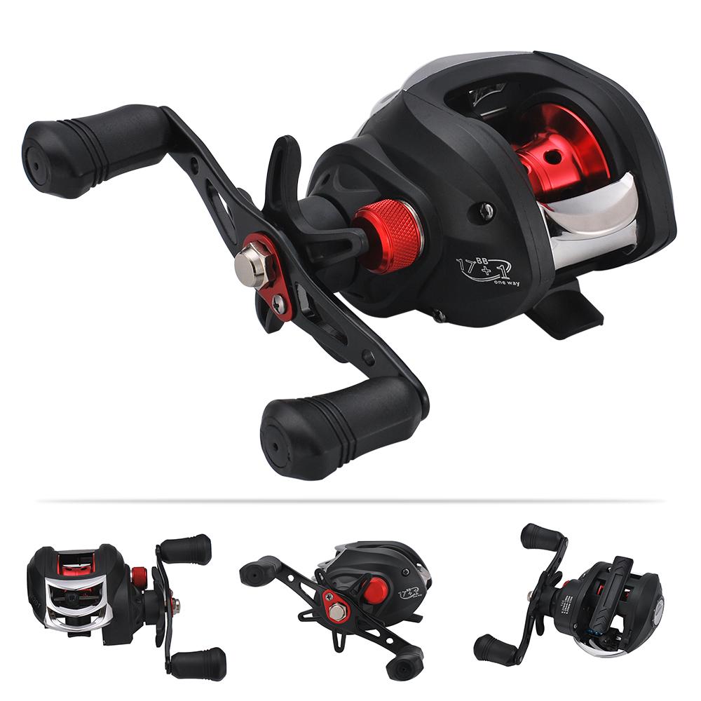 Lightweight High Speed 7.2:1 Gear Ratio Baitcast Fishing Reel 17+1 Ball Bearings Baitcasting Fishing Reel Baitcaster