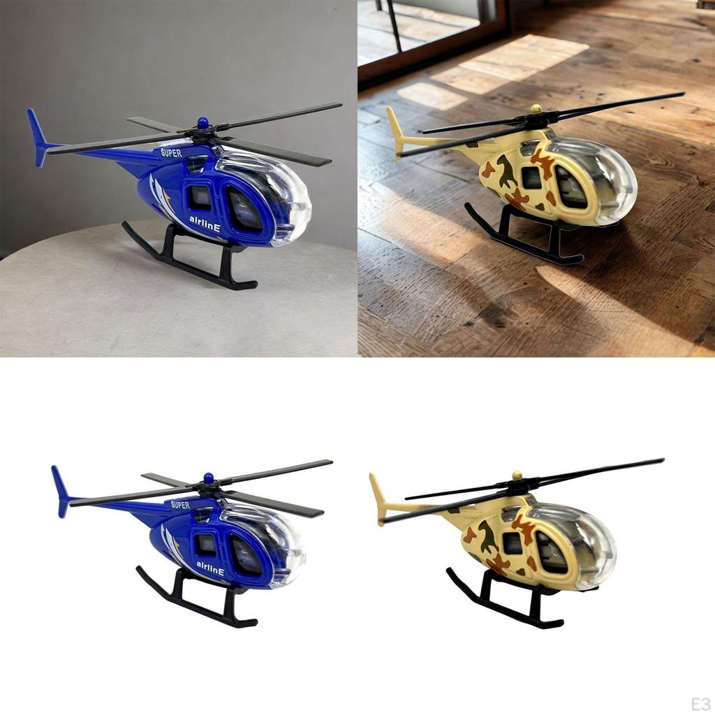 1/64 Die-cast Alloy Helicopter Airplane Model for Children Kids Party Gift Ornament Cake Decoration