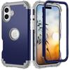 L-Style For iPhone 16 Plus Case Shockproof PC + TPU Phone Back Cover