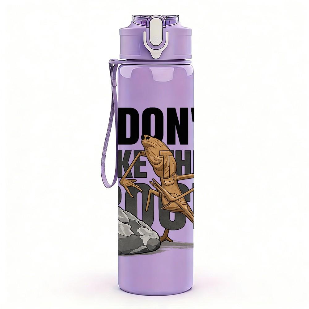 1PC I Don't Like Humans Bird Print 750ml Color Plastic Sports Water Bottle Leakproof Flip Straw Lid Suitable for Sports Office Home Use