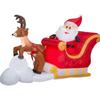 Blow Up Yard Decoration Santa Claus for Lawn Xmas Garden