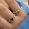 Ring Zircon Heart Rings For Women Cute Fine Jewelry Minimalist Adjustable Accessories Gift  HipHop Party Wedding Creative